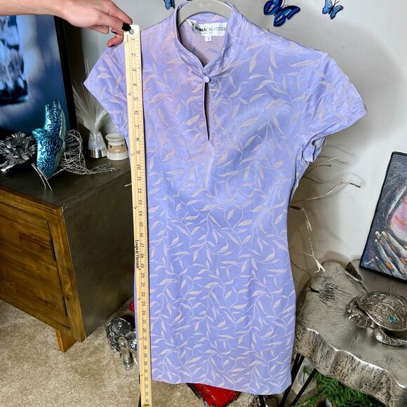 ELINA CREATEUR Women’s DRESS Lilac Two Tone Iridescent Stretch Fabric SIZE 7 - Picture 11 of 11